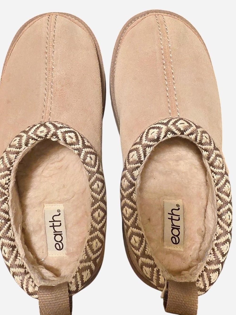 Earth Women's Slip-On Slippers in Blush and Brown